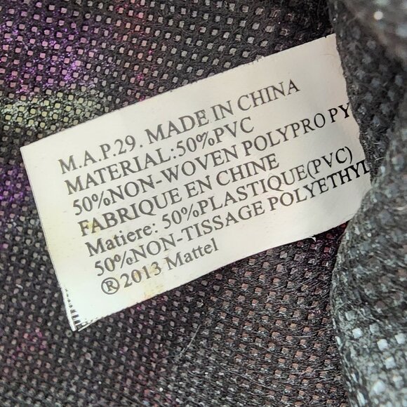 Monster High Round Travel Bag 2013 Mattel Skull Zipper Tote Carry Case Black - Picture 6 of 6